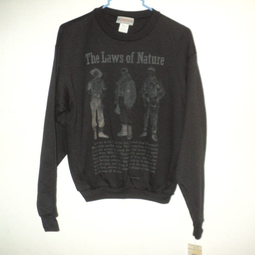 NEW Credentials Casual Sportswear Sz L, 14/16 Boy's "Laws of Nature" Shirt Black